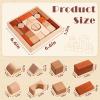 Adena Montessori Wooden Blocks for Kids, 29-Piece 3D Shapes Learning Toys for 1 Year Old, Baby & Toddler Educational Blocks for Home & Classroom,Geometric Solids for Sorting & Stacking view 2