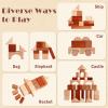Adena Montessori Wooden Blocks for Kids, 29-Piece 3D Shapes Learning Toys for 1 Year Old, Baby & Toddler Educational Blocks for Home & Classroom,Geometric Solids for Sorting & Stacking view 4