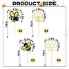 12Pcs Bumblebee Cupcake Toppers - Gold Glitter Heart Honeycomb Bee Cupcake Picks for Bee Theme Baby Shower Birthday Party Cupcake Decoration Supplies view 4