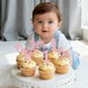 12 Pcs 1st Birthday Cupcake Toppers - Pink Glitter Crown One Cupcake Decorations Number 1 Cupcake Picks for Baby Shower First Birthday Party Cake Decor Supplies view 2