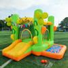 commowner Inflatable Bounce House, Indoor Outdoor Blow up Bouncy House Bouncer Castle with Splash Pool, Bouncer, Blow up Jump Bouncy Castle Water Park for Teens Backyard Party, Green view 1