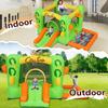 commowner Inflatable Bounce House, Indoor Outdoor Blow up Bouncy House Bouncer Castle with Splash Pool, Bouncer, Blow up Jump Bouncy Castle Water Park for Teens Backyard Party, Green view 2