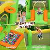 commowner Inflatable Bounce House, Indoor Outdoor Blow up Bouncy House Bouncer Castle with Splash Pool, Bouncer, Blow up Jump Bouncy Castle Water Park for Teens Backyard Party, Green view 3
