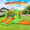 commowner Inflatable Bounce House, Indoor Outdoor Blow up Bouncy House Bouncer Castle with Splash Pool, Bouncer, Blow up Jump Bouncy Castle Water Park for Teens Backyard Party, Green view 4