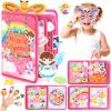 22 in 1 Busy Book for Toddlers 1-3-Sprite Montessori Toy Busy Board for 1 Year Old with Fishing Game, Educational Sensory Quiet Toy, Airplane Car Travel Essential Valentines Birthday Easter Gift Girl view 1