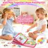 22 in 1 Busy Book for Toddlers 1-3-Sprite Montessori Toy Busy Board for 1 Year Old with Fishing Game, Educational Sensory Quiet Toy, Airplane Car Travel Essential Valentines Birthday Easter Gift Girl view 2