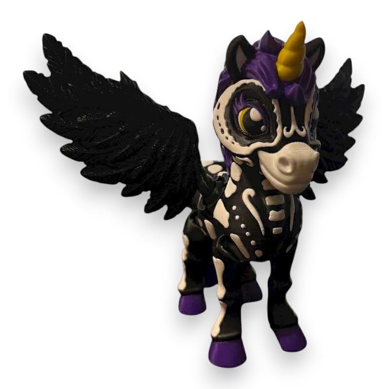 Articulated Unicorn, Spooky | Home Dcor and Office Desk Toys | Autism, ADHD, Sensory | 3D Printed Gift