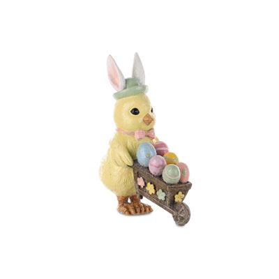 Chick w/Eggs in Basket (Set of 3) 4.5" H Resin
