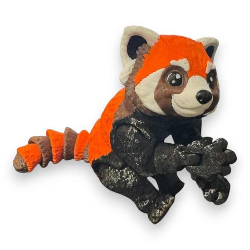 Articulated Red Panda | Home Dcor and Office Desk Toys | Autism, ADHD, Sensory | 3D Printed Gift