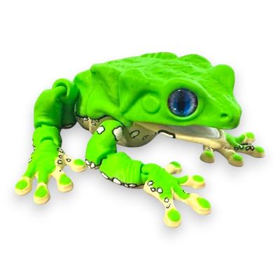 Articulated Frog, Waxy Monkey Tree | Home Dcor and Office Desk Toys | Autism, ADHD, Sensory | 3D Printed Gift