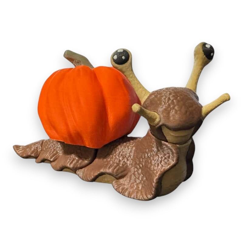 Articulated Snail (Pumpkin-Backed) | Home Dcor and Office Desk Toys | Autism, ADHD, Sensory | 3D Printed Gift