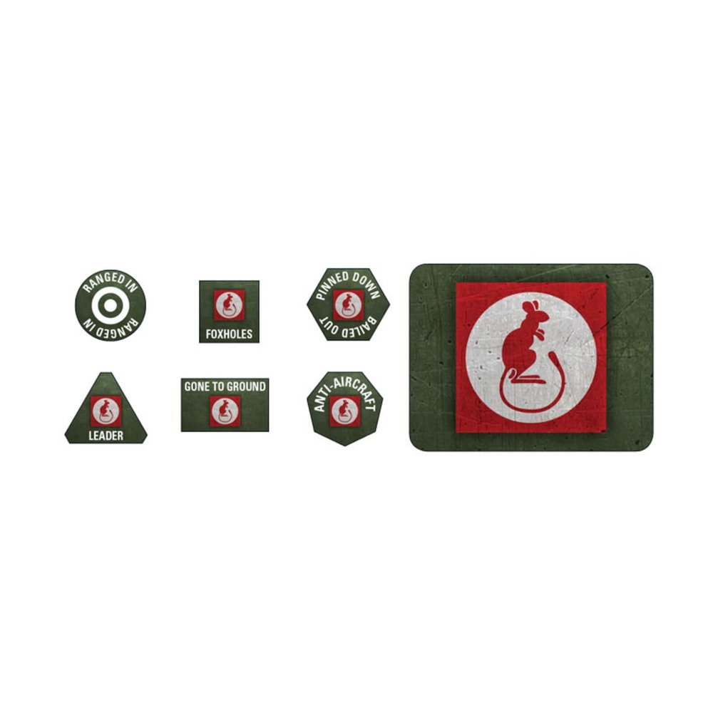 Flames of War 7th Armoured Division Tokens & Objectives FOW BSO903