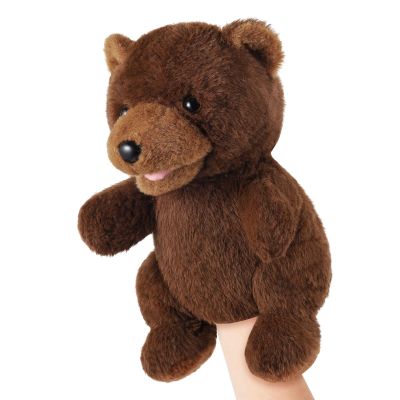 Animal Hand Puppets 11 Inch Safari Jungle Zoo Woodland Puppet Rainforest Grassland Animals Role-Playfor Kids Storytelling Imaginative Pretend Play Teaching Preschool Learning Educational(Brown Bear)