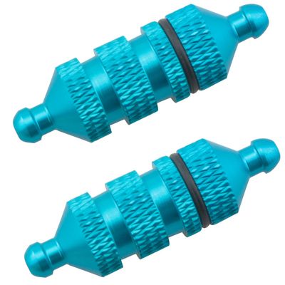 SJZBIN 2PCS Blue Metal Fuel Filter HSP Wireless Remote Control Auto Part 1/10 Oil Trucks General Accessories