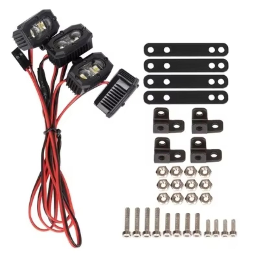 Lighting Rc Car Spot For Axial For Traxxas For TRX4 For TRX6 For SCX10 90046 AXI03007 For Wraith Gen8 VS4-10 1/10 RC Car Crawler Bright Lights Spotlight(4Pc Lights)