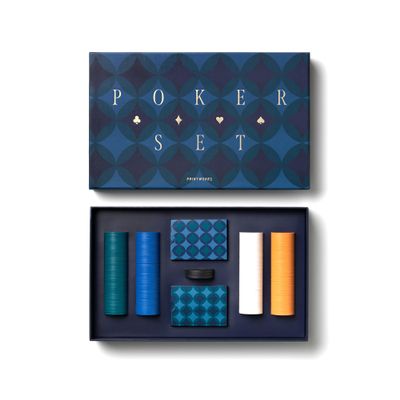 PrintWorks Classic Art of Poker, Diamonds - Chips & Playing Cards Set