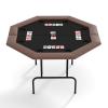 EltraWors Professional Poker Tables - 8-Player Poker Table,Foldable & Portable Design with Collapsible Legs & Cup Holders | Ideal for Texas Holdem & Blackjack | Home Game Night Centerpiece view 1