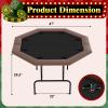 EltraWors Professional Poker Tables - 8-Player Poker Table,Foldable & Portable Design with Collapsible Legs & Cup Holders | Ideal for Texas Holdem & Blackjack | Home Game Night Centerpiece view 2