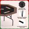 EltraWors Professional Poker Tables - 8-Player Poker Table,Foldable & Portable Design with Collapsible Legs & Cup Holders | Ideal for Texas Holdem & Blackjack | Home Game Night Centerpiece view 3