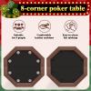 EltraWors Professional Poker Tables - 8-Player Poker Table,Foldable & Portable Design with Collapsible Legs & Cup Holders | Ideal for Texas Holdem & Blackjack | Home Game Night Centerpiece view 4