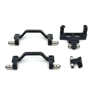 Rc Car Parts For WPL C64-1 1/16 Metal Link Rod Mount Pull Rod Bracket Servo Mount Base RC Car Upgrade Repairs Replacements Accessories(Black)