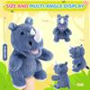 Animal Hand Puppets 11 Inch Safari Jungle Zoo Woodland Puppet Rainforest Grassland Animals Role-Playfor Kids Storytelling Imaginative Pretend Play Teaching Preschool Learning Educational(Rhino) view 2