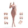 RoofWorld 1/6 Scale Female Body, 12inch Muscler Fitness Seamless Body Super Flexible Pale Skin Figure Stainless Steel Skeleton Miniature Soldier Action Figure Model Collection Doll