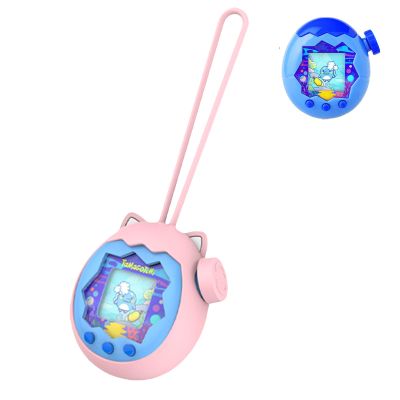for Tamagotchi Paradise Silicone CaseSoft Protective Cover with Lanyard,Shockproof Dustproof Shell for Tamagotchi Electronic Pet Toy[Pink]