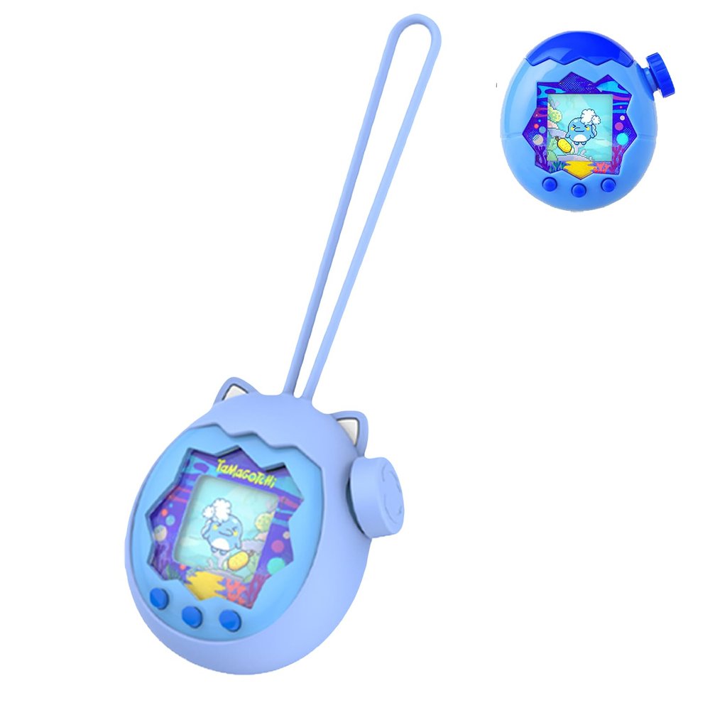 for Tamagotchi Paradise Silicone CaseSoft Protective Cover with Lanyard,Shockproof Dustproof Shell for Tamagotchi Electronic Pet Toy[Luminous Blue]