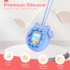for Tamagotchi Paradise Silicone CaseSoft Protective Cover with Lanyard,Shockproof Dustproof Shell for Tamagotchi Electronic Pet Toy[Luminous Blue] view 3