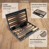 15 inch Backgammon Sets with Folding BoardLarge Backgammon Set Portable Travel GamesClassic Board GamePerfect Adult and Kids Board Games for Gifts view 2