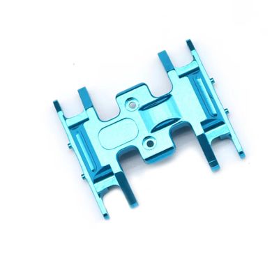 Rc Car Parts For Axial For SCX24 90081 1/24 Metal Aluminum Alloy Middle Gearbox For Chassis Plate Transmission Box Skid Plate RC Car Upgrade Parts(Blue)