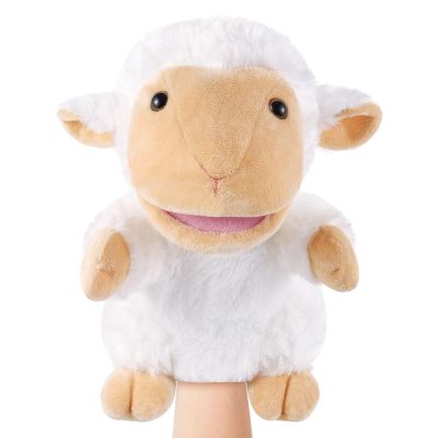 Animal Hand Puppets 11 Inch Safari Jungle Zoo Woodland Puppet Rainforest Grassland Animals Role-Playfor Kids Storytelling Imaginative Pretend Play Teaching Preschool Learning Educational(Sheep)