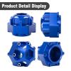 4Pcs Wheel Hex Hub Adapters Aluminum Wheel Spacers for All 1/10 RC Car Truck SCX10 TRX4 Slash Rustler Stampede Granite (Blue) view 2