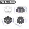 4Pcs Wheel Hex Hub Adapters Aluminum Wheel Spacers for All 1/10 RC Car Truck SCX10 TRX4 Slash Rustler Stampede Granite (Blue) view 3