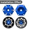 4Pcs Wheel Hex Hub Adapters Aluminum Wheel Spacers for All 1/10 RC Car Truck SCX10 TRX4 Slash Rustler Stampede Granite (Blue) view 4