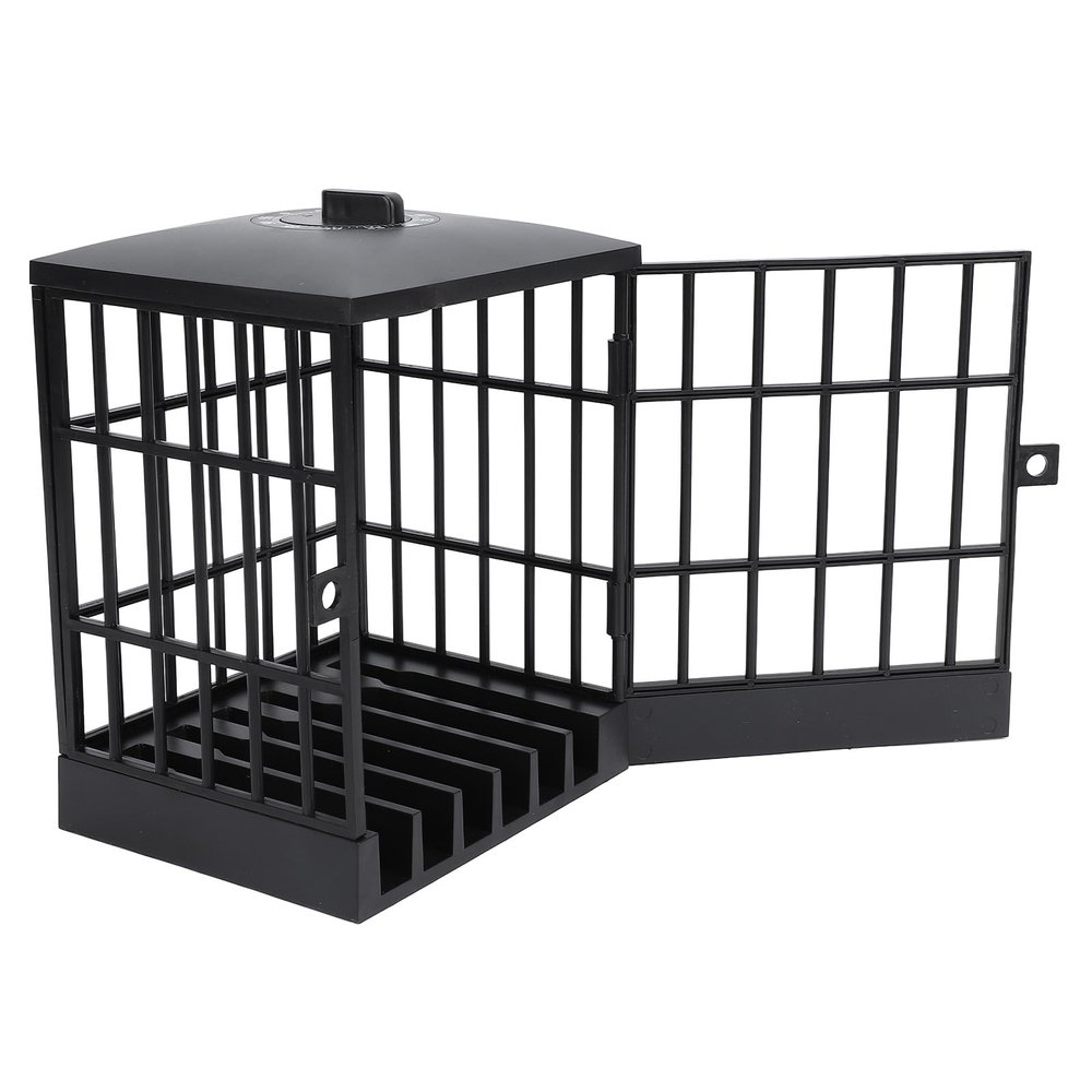 LAISANIM Innovative Prison on a Mobile Phone to Limit Access to Classes and Office, Telephone Cage with a Lock Key (All Black)