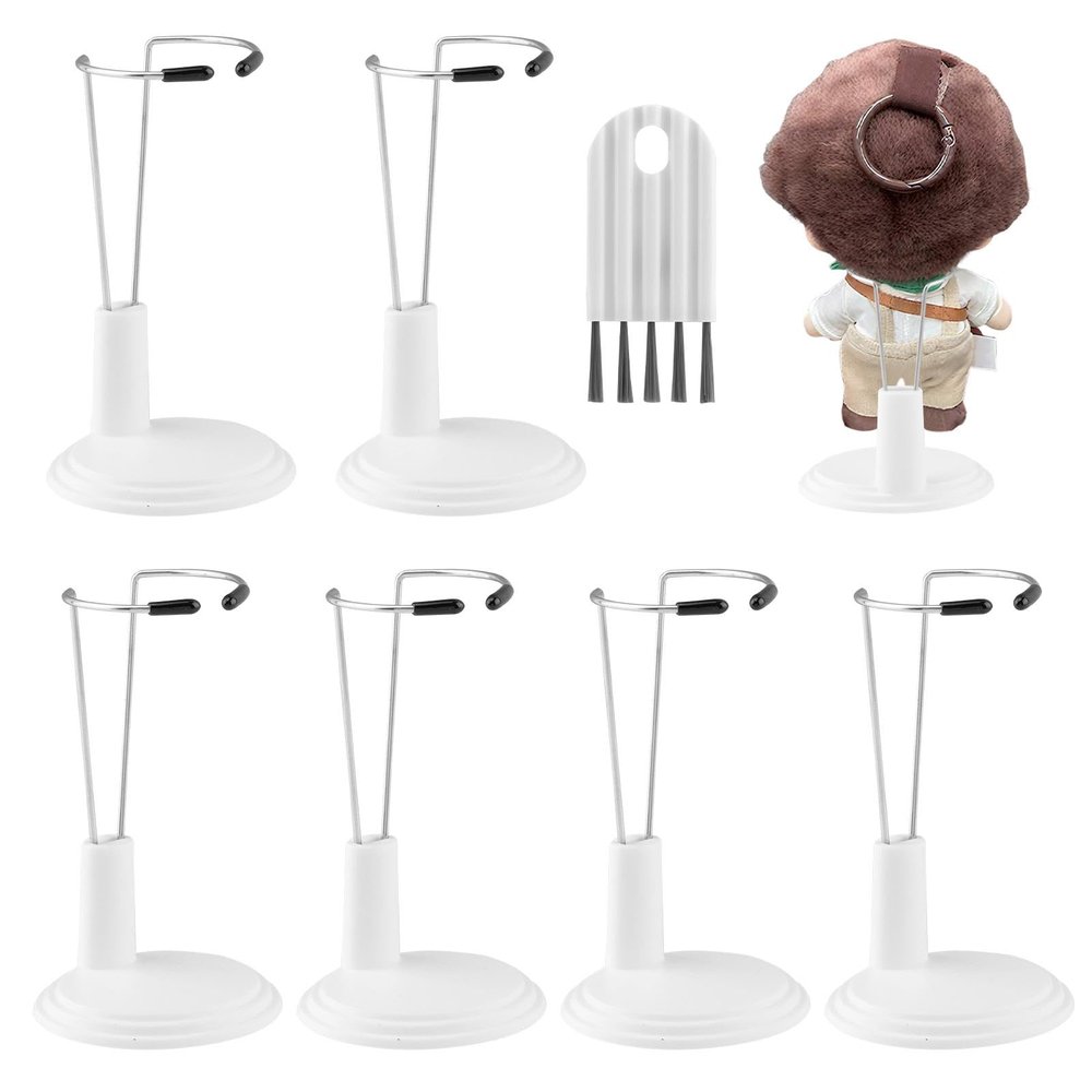 6 Pack Adjustable Doll Stand, Display Holder Support for 4-6 Inches Dolls