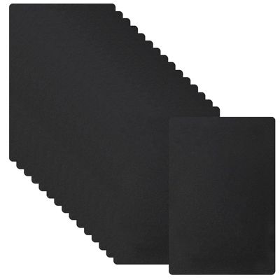 CRASPIRE 28Pcs Poker Size Cut Cards Plastic Casino Bridge Cutting Card Smooth Matte Black Quality Standard Playing Card Decks for Playing Game Tournaments Poker Texas Hold'em Blackjack Home Games