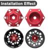 4Pcs Wheel Hex Hub Adapters Aluminum Wheel Spacers for All 1/10 RC Car Truck SCX10 TRX4 Slash Rustler Stampede Granite (Red) view 4