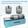 POSERN 6LBS Rock Tumbler with Double Transparent Drums view 2