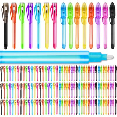 Daemson 150PCS Invisible Ink Pen with UV Light, Spy Pens, Black Light Pen
