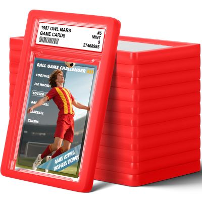 12 Pack Graded Card Slab with PSA Slab Bumper, Hard TPU PSA Slab Protector Guard for Graded Cards, Baseball Card Trading Card Slab Acrylic Hard Sleeves with Label Position PSA Slab Bumper Protection