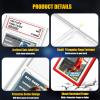 12 Pack Graded Card Slab with PSA Slab Bumper, Hard TPU PSA Slab Protector Guard for Graded Cards, Baseball Card Trading Card Slab Acrylic Hard Sleeves with Label Position PSA Slab Bumper Protection view 3