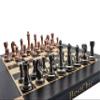 15-Inch Retro Metal Chess Set, Foldable Wooden Chess Board with Weighted Metal Chess Pieces,Ideal for Beginners and Professional Players view 1