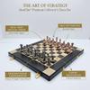 15-Inch Retro Metal Chess Set, Foldable Wooden Chess Board with Weighted Metal Chess Pieces,Ideal for Beginners and Professional Players view 2