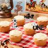 12Pcs Cowboy My 1st Birthday Cupcake Topper - White Glitter First Birthday Hat Cowboy One Cupcake Toppers - Western Theme Party Cupcake Decor for Baby Showers & Birthdays view 3
