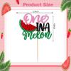 1 Pc Pink Glitter Watermelon 1st Cake Topper One Cake Decoration Watermelon 1st Birthday Cake Toppers - for Fruit Themed Parties Baby 1st Birthday Baby Shower Cake Decorations view 4