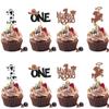 12Pcs Cowboy My 1st Birthday Cupcake Toppers 1st Cupcake Decoration- Black Glitter Cowboy Hats & Horses Cake Toppers - Western Theme Party Cake Decor for Baby Showers & Birthdays view 1