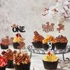 12Pcs Cowboy My 1st Birthday Cupcake Toppers 1st Cupcake Decoration- Black Glitter Cowboy Hats & Horses Cake Toppers - Western Theme Party Cake Decor for Baby Showers & Birthdays view 4